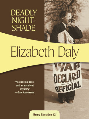 Deadly Nightshade - ebook